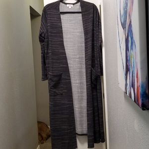 LLR Sarah XL black/grey cardigan duster